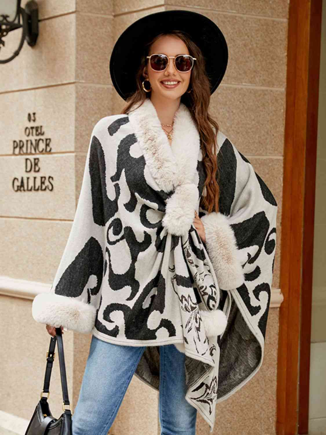 Printed Mirage Poncho