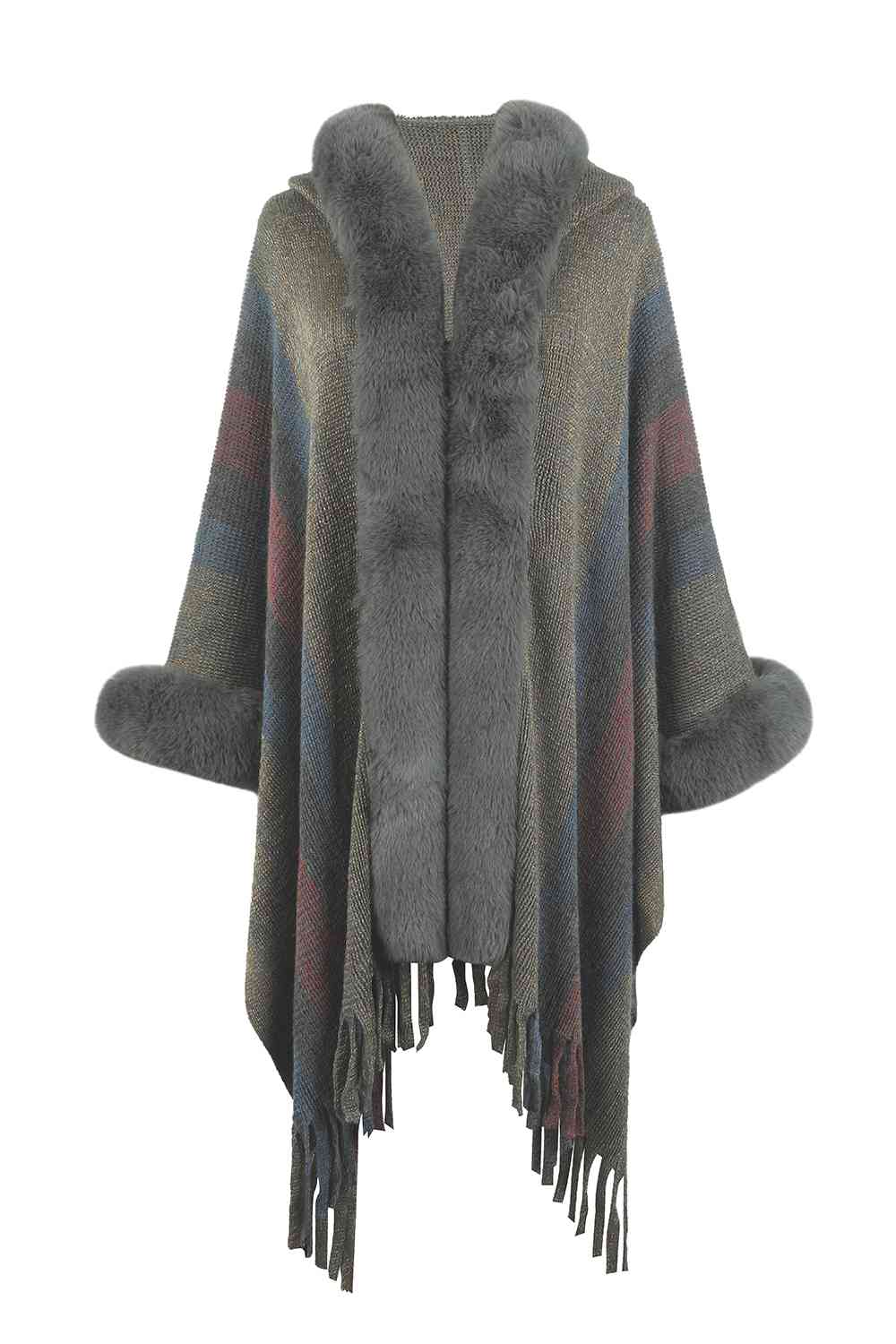 Fringed Detail Poncho