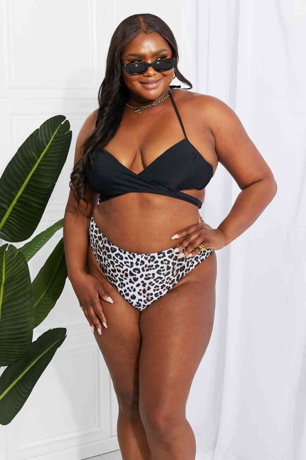 Summer Splash Bikini Set in Black