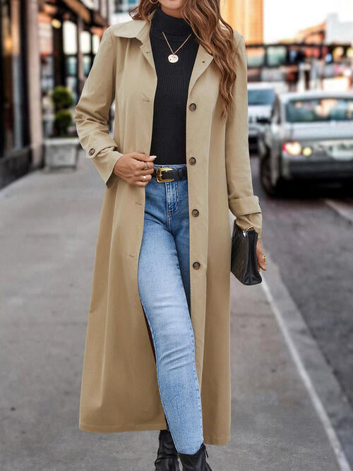 Sleek Stride Trench Coat