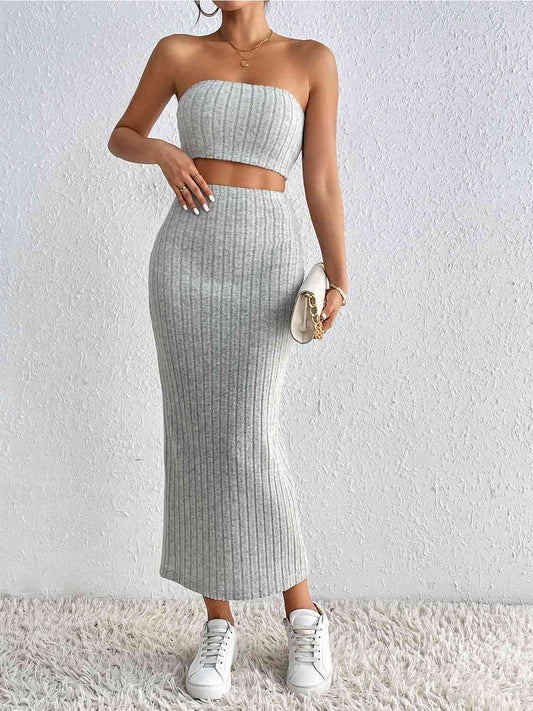 Stay Alert Midi Skirt Set