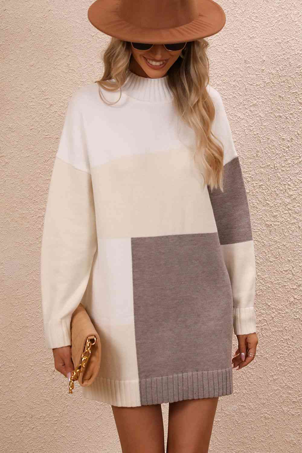 Mod Block Sweater Dress