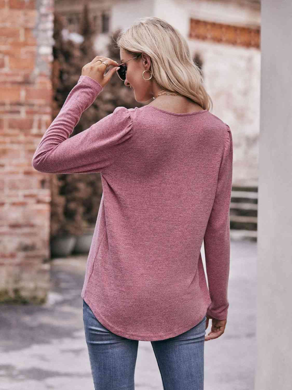 Simply Pleated Sleeve Top