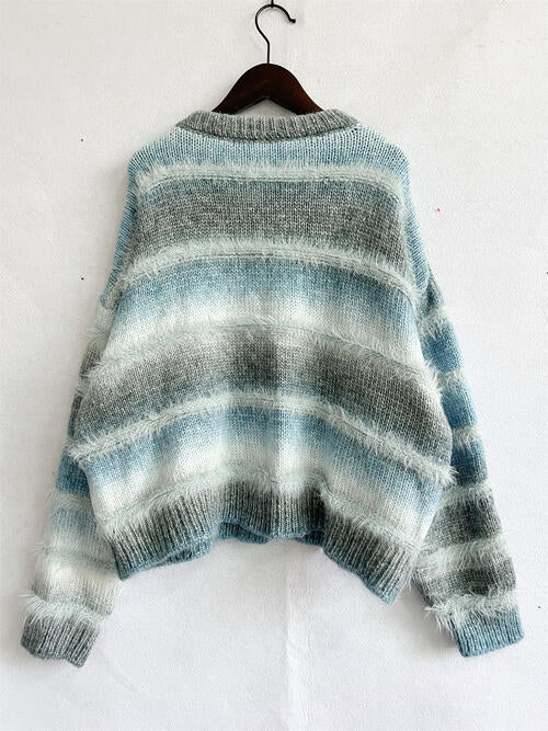 Striped Time Sleeve Sweater