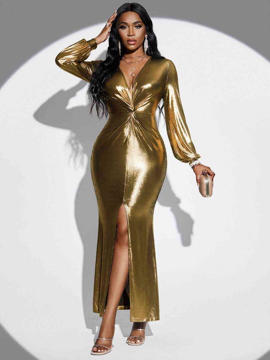 Gold Mine Midi Dress