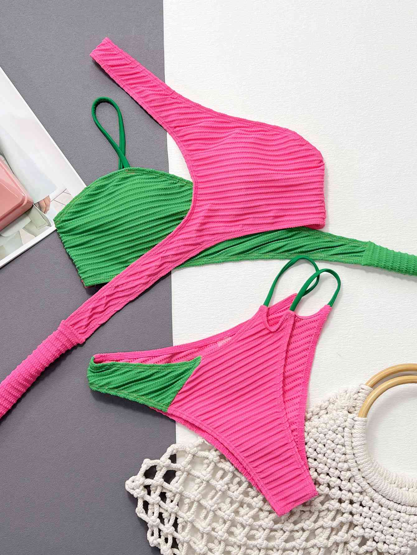 Contrasted Magic Two-Piece Swim Set