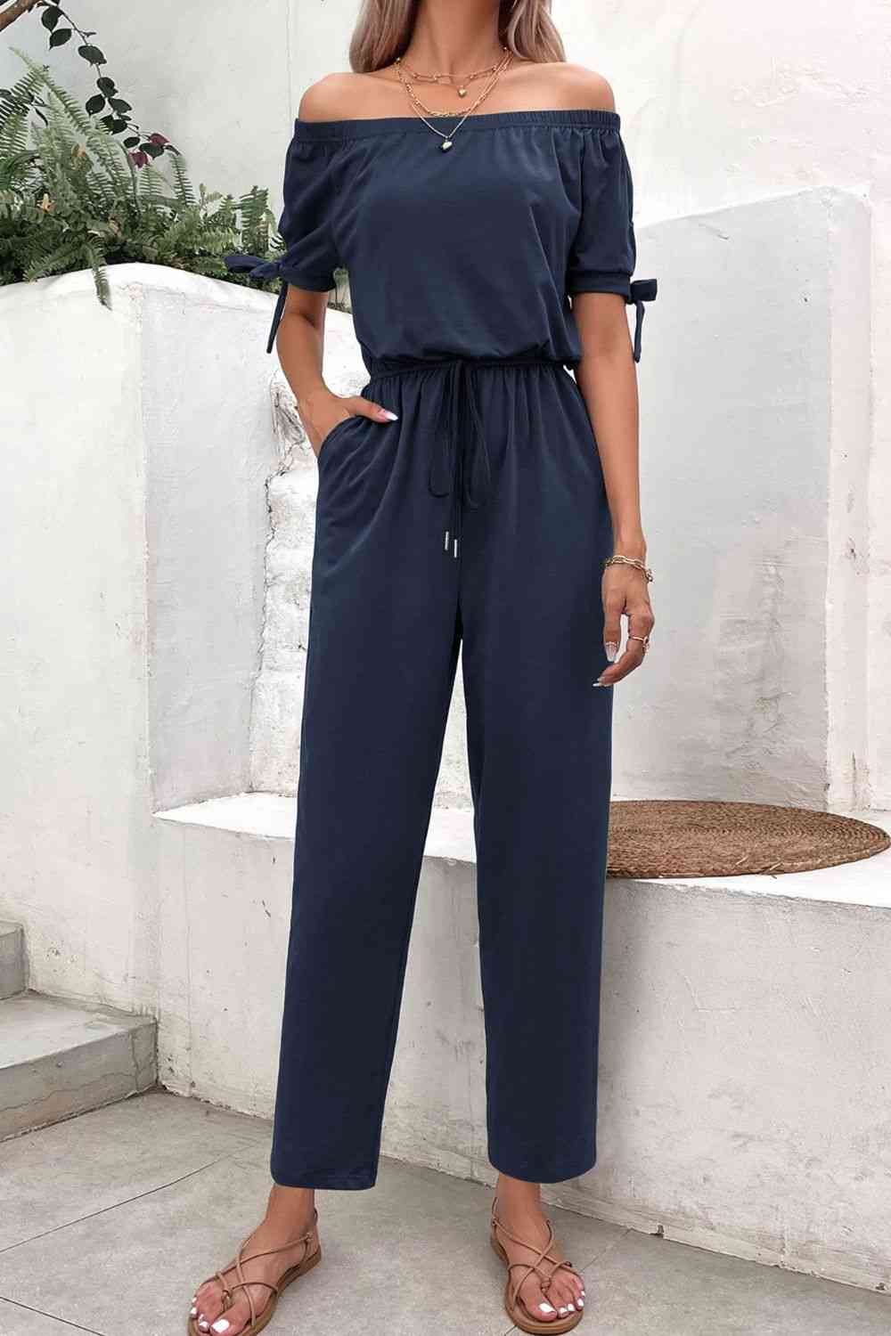 Lured Cuff Jumpsuit with Pockets