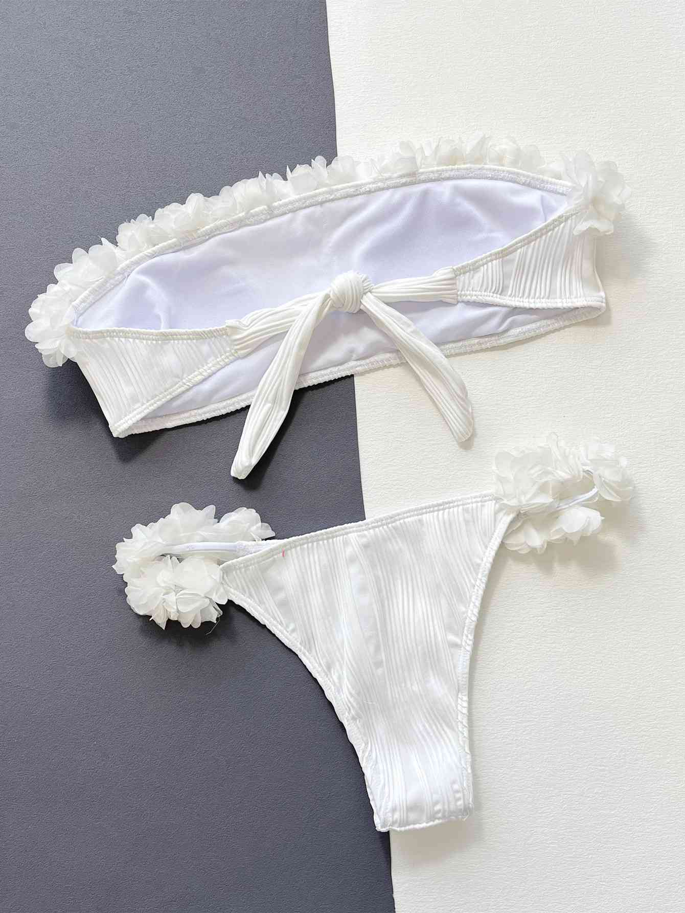 Cloudy Skies Tie-Back Beauty Bikini Set