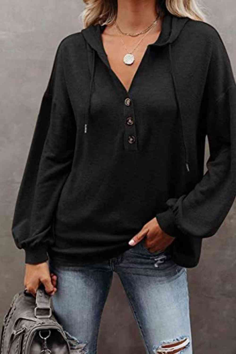 Easygoing Shoulder Hoodie