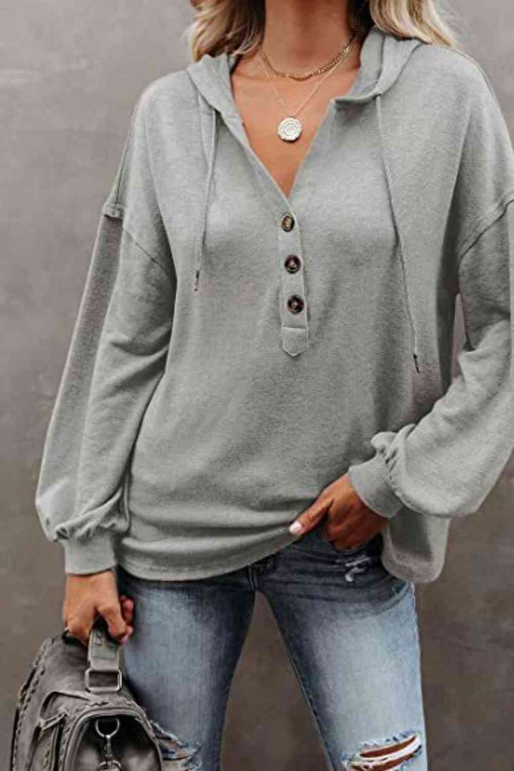 Easygoing Shoulder Hoodie