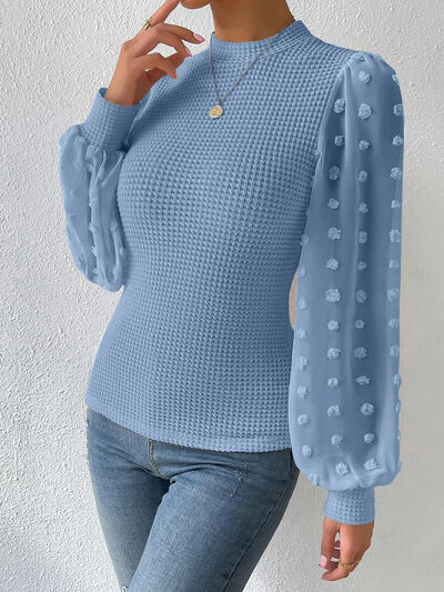 Swiss Dot Waffle-Knit