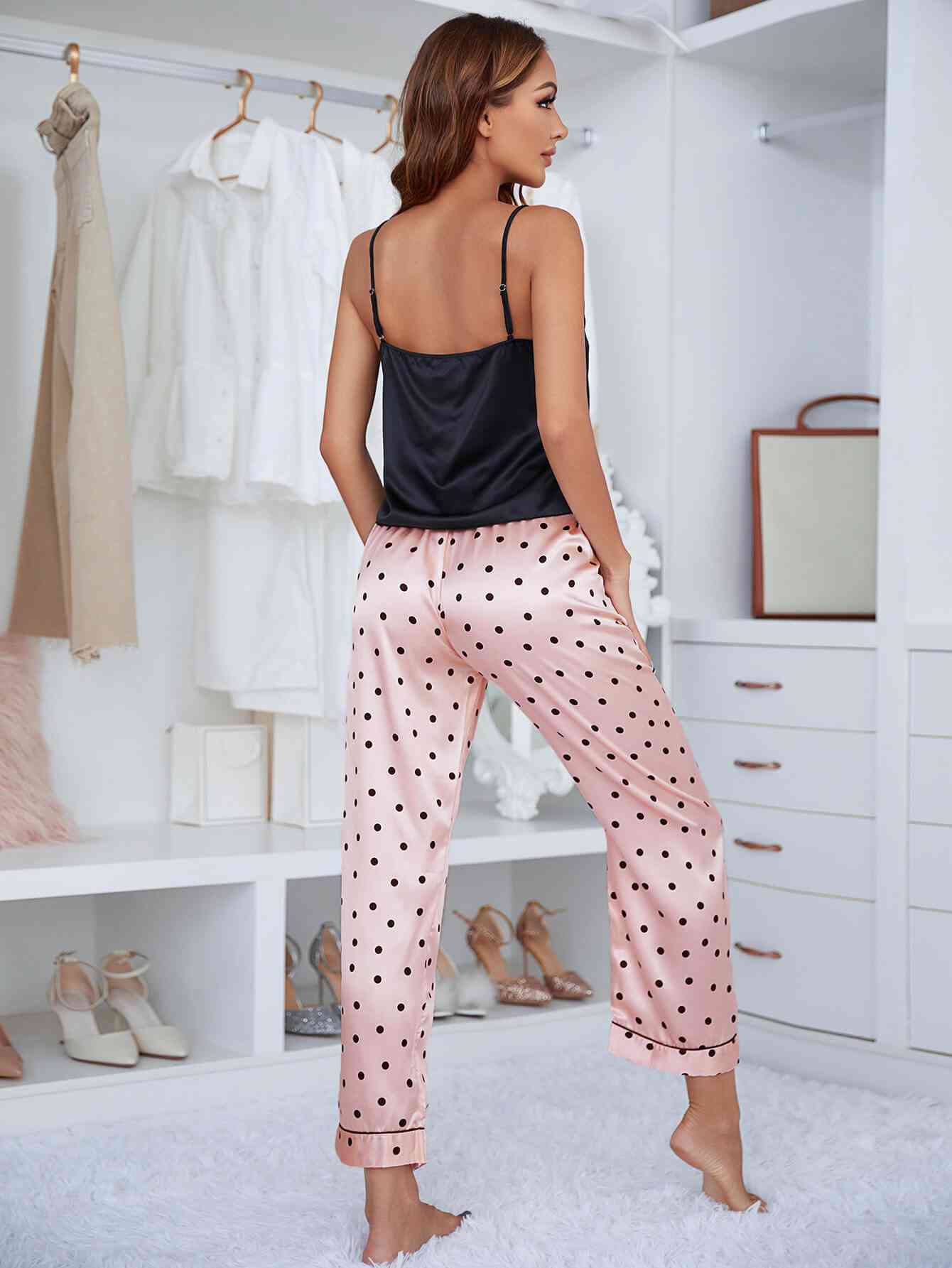 Dotted Luck Satin Pajama Set