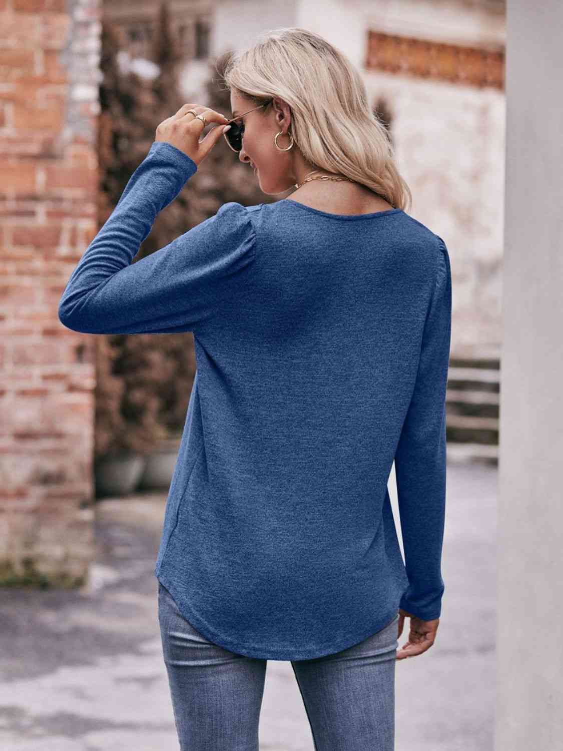 Simply Pleated Sleeve Top