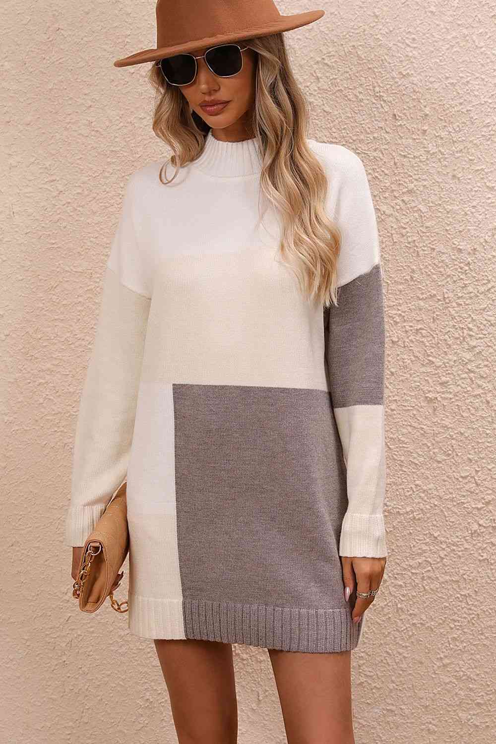 Mod Block Sweater Dress