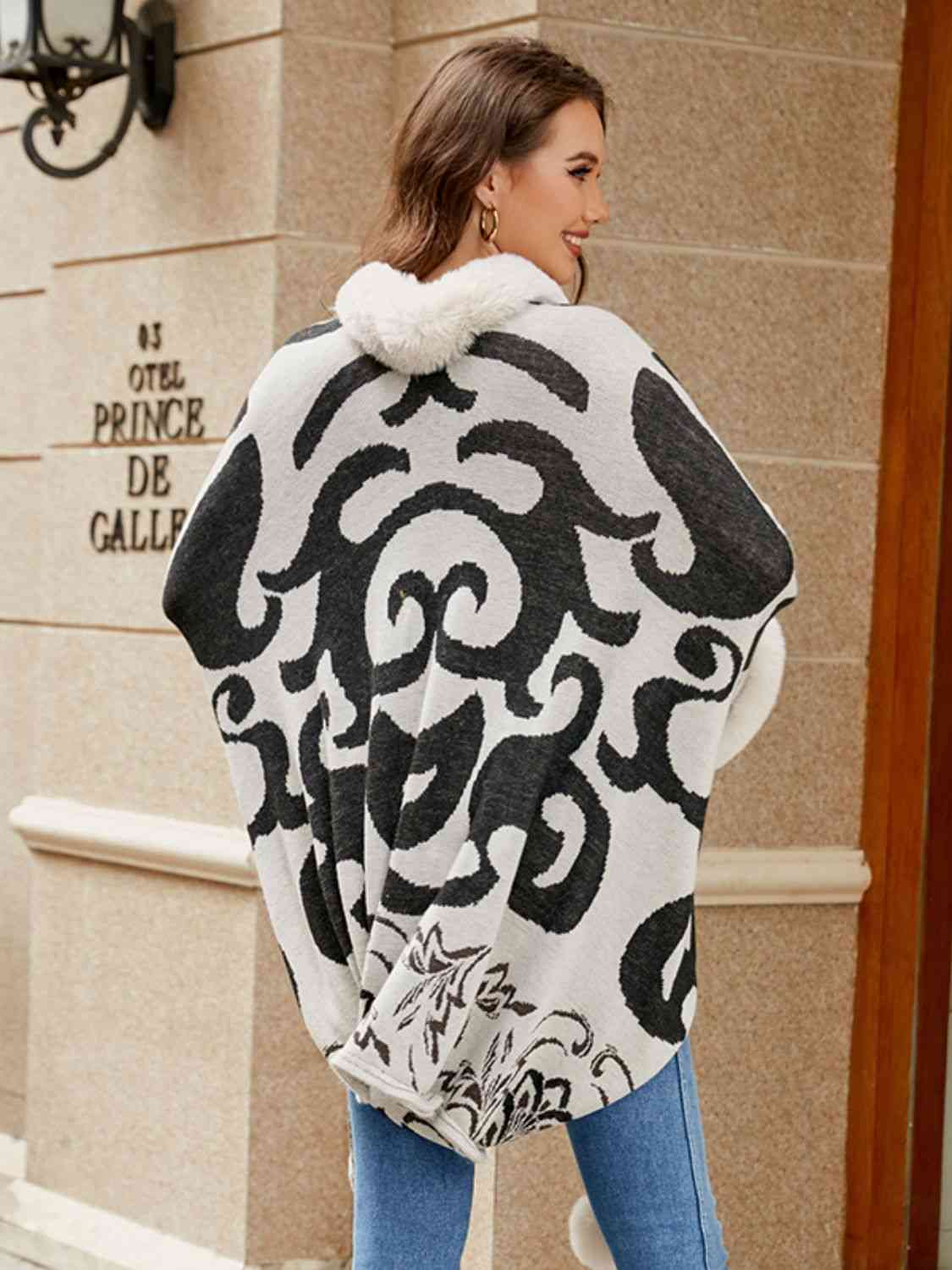 Printed Mirage Poncho