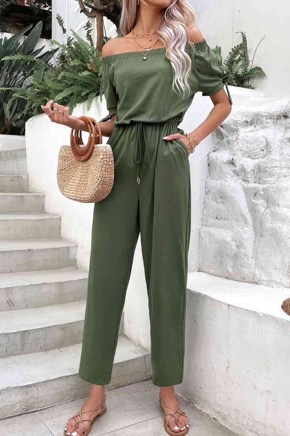 Lured Cuff Jumpsuit with Pockets